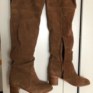 Over the knee leather boots